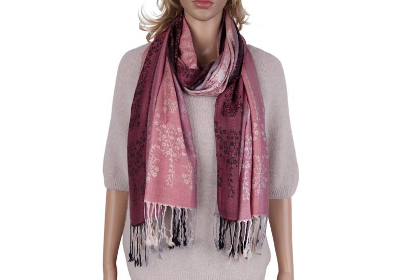 MIRROSI Modeschal weicher Schal BOHO Paisley mit Fransen, 70x180cm, (angesagtes BOHO Paisley Muster), Damen Halstuch ideal für Herbst und Winter oder Ganzesjahr von MIRROSI