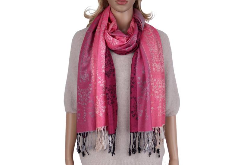 MIRROSI Modeschal weicher Schal BOHO Paisley mit Fransen, 70x180cm, (angesagtes BOHO Paisley Muster), Damen Halstuch ideal für Herbst und Winter oder Ganzesjahr von MIRROSI