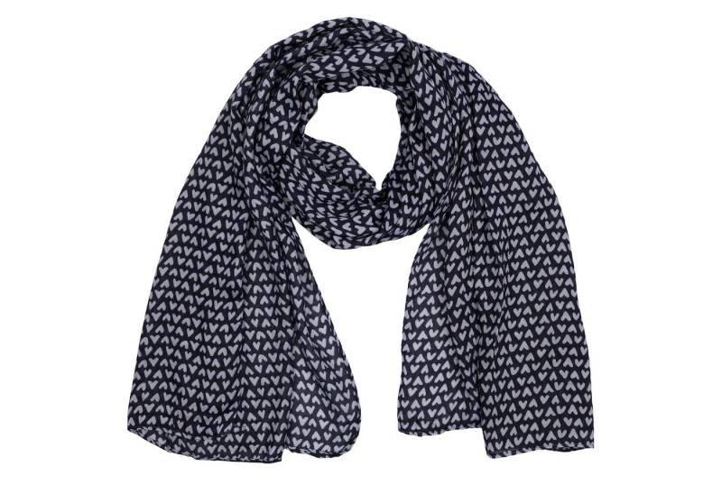 MIRROSI Modeschal weicher Schal kurz Fransen, ca.85x180cm, (Leo Leopard Herz Herzen Muster), Damen Halstuch ideal für Herbst oder Frühling von MIRROSI