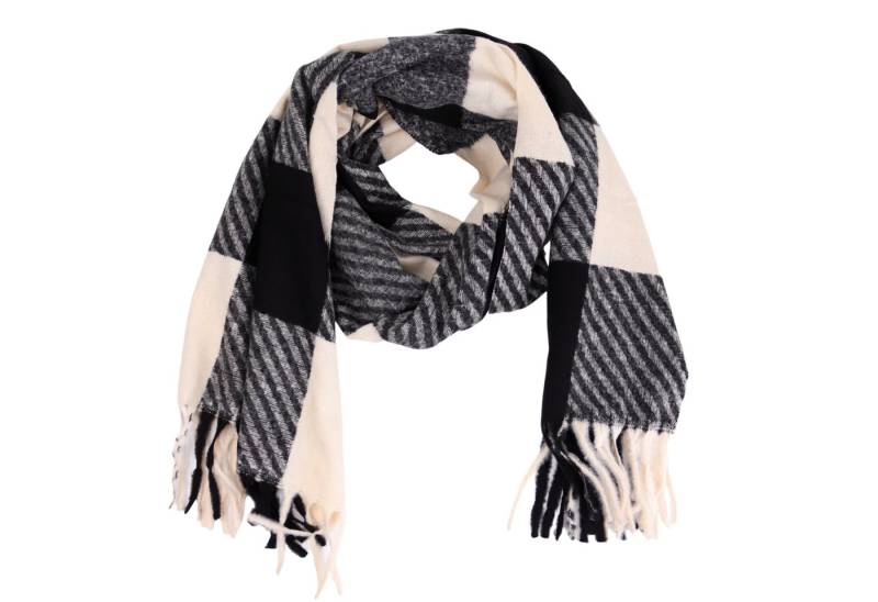 MIRROSI Modeschal weicher und warmer Großes Karo mit Fransen, 70x180cm, (Großes Karo Muster), Damen Halstuch Stola ideal für Herbst und Winter von MIRROSI