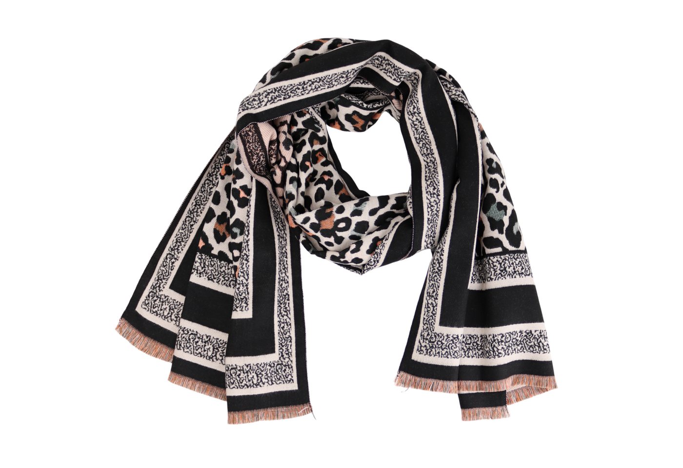 MIRROSI Modeschal weicher und warmer Großes Leo ohne Fransen, 70x190cm, (Leopard Leo Muster), Damen Halstuch Stola ideal für Herbst und Winter von MIRROSI