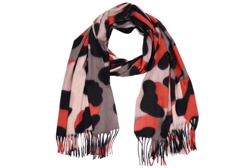 MIRROSI Modeschal weicher und warmer Schal Big Leo Muster mit Fransen, 70x180cm, (angesagtes Leo Leopard Muster, ca. 230 Gramm, Neue Kollektion Herbst/Winter 2025), Damen Halstuch ideal für Herbst und Winter von MIRROSI