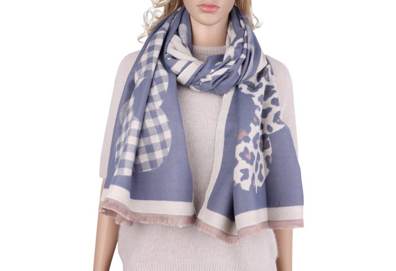 MIRROSI Modeschal weicher und warmer Schal Blumen Leomuster, 65x180cm, (ca.300 Gramm, Neue Kollektion Herbst/Winter 2025), Damen Halstuch ideal für Herbst und Winter von MIRROSI