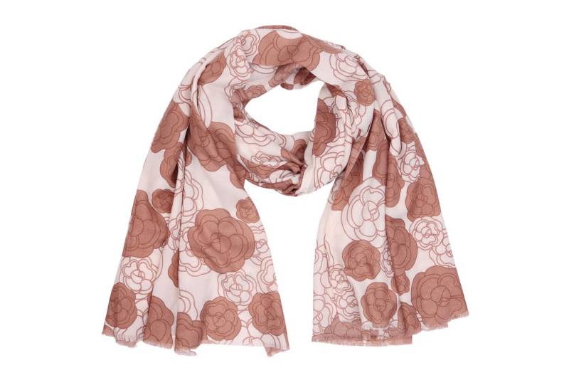 MIRROSI Modeschal weicher und warmer Schal Blumen mit Fransen, 90x180cm, (Neue Kollektion Herbst/Winter 2025, ca. 185 Gramm), Damen Halstuch ideal für Herbst und Winter von MIRROSI