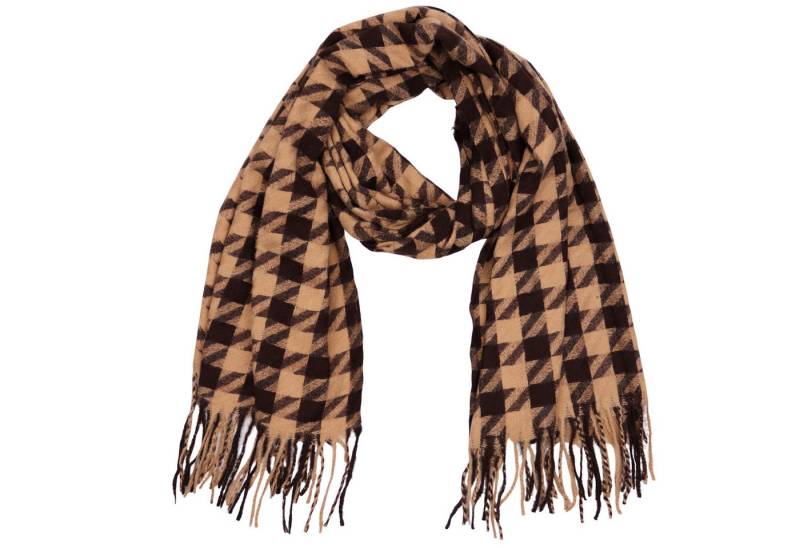 MIRROSI Modeschal weicher und warmer Schal Hahnentritt mit Fransen, 67x180cm, (Neue Kollektion Herbst/Winter 2025, ca. 255 Gramm), Damen Halstuch ideal für Herbst und Winter von MIRROSI