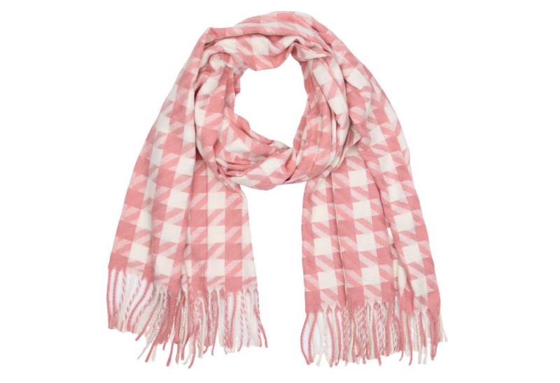 MIRROSI Modeschal weicher und warmer Schal Hahnentritt mit Fransen, 67x180cm, (Neue Kollektion Herbst/Winter 2025, ca. 255 Gramm), Damen Halstuch ideal für Herbst und Winter von MIRROSI
