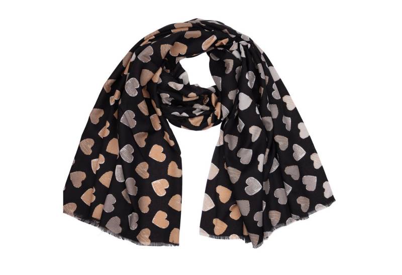 MIRROSI Modeschal weicher und warmer Schal Herz mit Fransen, 90x180cm, (Neue Kollektion Herbst/Winter 2025, ca. 185 Gramm), Damen Halstuch ideal für Herbst und Winter von MIRROSI