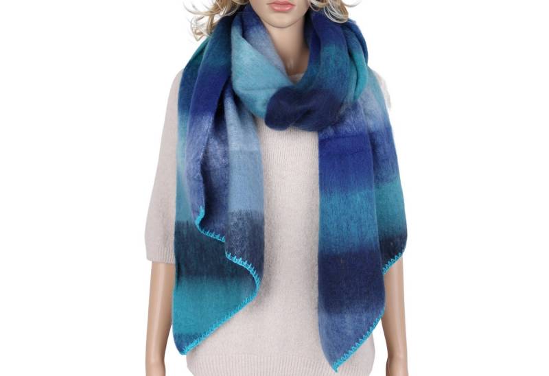 MIRROSI Modeschal weicher und warmer Schal KARO Muster Asymmetrisch, (angesagtes Karomuster Kariert), Damen Halstuch ideal für Herbst und Winter ca.200x50cm von MIRROSI