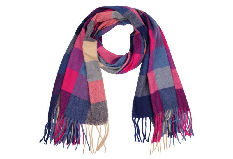 MIRROSI Modeschal weicher und warmer Schal Karo Kariert Muster mit Fransen, 70x180cm, (angesagtes Karomuster, ca. 240 Gramm, Neue Kollektion Herbst/Winter 2025), Damen Halstuch ideal für Herbst und Winter von MIRROSI