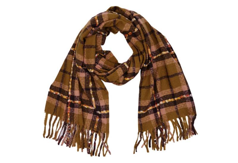 MIRROSI Modeschal weicher und warmer Schal Karo Kariert Muster mit Fransen,65x190cm, (angesagtes Karomuster, ca. 235Gramm, Neue Kollektion Herbst/Winter 2025), Damen Halstuch ideal für Herbst und Winter von MIRROSI