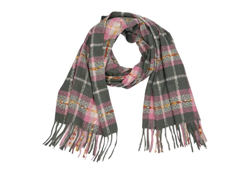 MIRROSI Modeschal weicher und warmer Schal Karo Kariert Muster mit Fransen,65x190cm, (angesagtes Karomuster, ca. 235Gramm, Neue Kollektion Herbst/Winter 2025), Damen Halstuch ideal für Herbst und Winter von MIRROSI