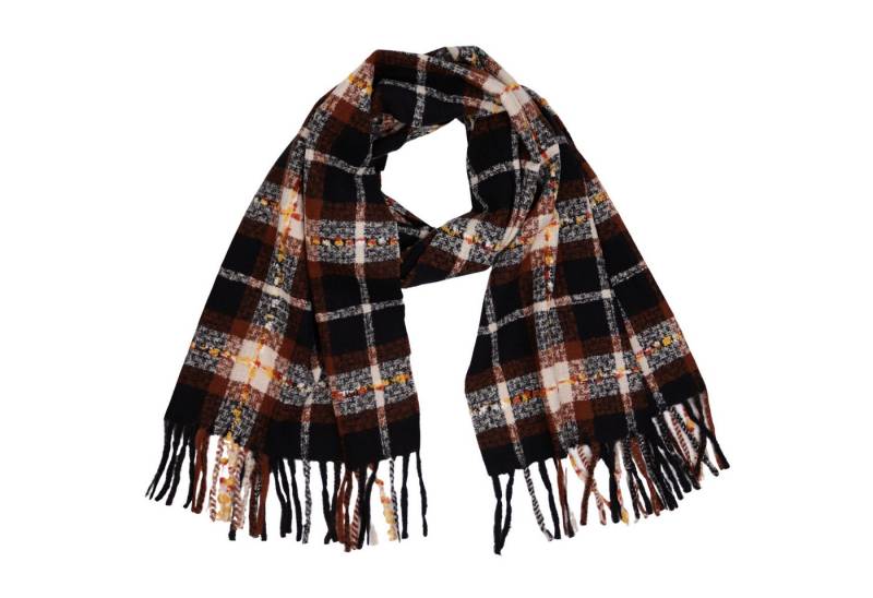 MIRROSI Modeschal weicher und warmer Schal Karo Kariert Muster mit Fransen,65x190cm, (angesagtes Karomuster, ca. 235Gramm, Neue Kollektion Herbst/Winter 2025), Damen Halstuch ideal für Herbst und Winter von MIRROSI