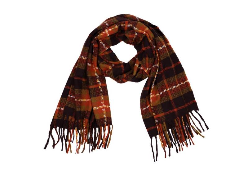 MIRROSI Modeschal weicher und warmer Schal Karo Kariert Muster mit Fransen,65x190cm, (angesagtes Karomuster, ca. 235Gramm, Neue Kollektion Herbst/Winter 2025), Damen Halstuch ideal für Herbst und Winter von MIRROSI