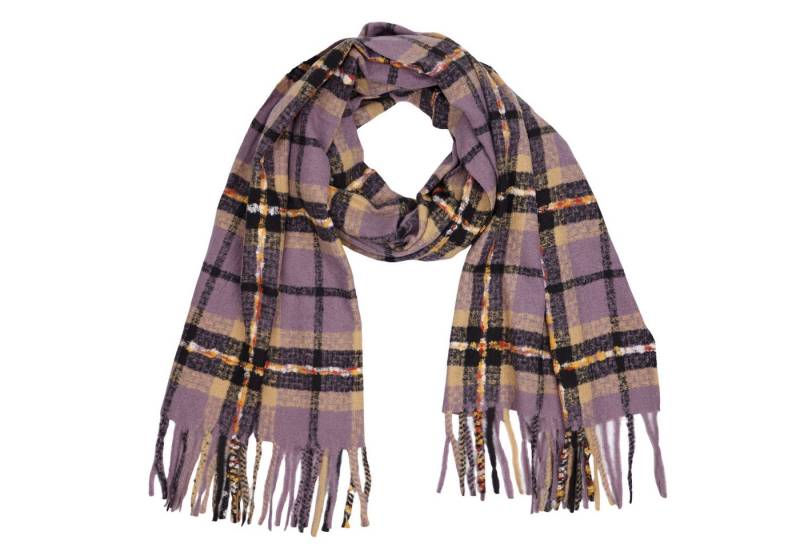 MIRROSI Modeschal weicher und warmer Schal Karo Kariert Muster mit Fransen,65x190cm, (angesagtes Karomuster, ca. 235Gramm, Neue Kollektion Herbst/Winter 2025), Damen Halstuch ideal für Herbst und Winter von MIRROSI