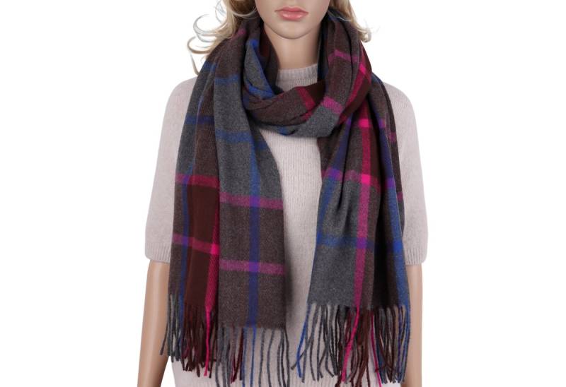 MIRROSI Modeschal weicher und warmer Schal Karo Kariert mit Fransen, 70 x180cm, (Karomuster, ca.220 Gramm, Neue Kollektion Herbst/Winter 2025), Damen Halstuch ideal für Herbst und Winter von MIRROSI