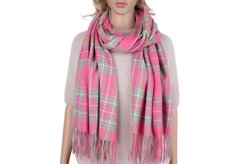 MIRROSI Modeschal weicher und warmer Schal Karo Kariert mit Fransen, 70 x180cm, (Karomuster, ca.220 Gramm, Neue Kollektion Herbst/Winter 2025), Damen Halstuch ideal für Herbst und Winter von MIRROSI