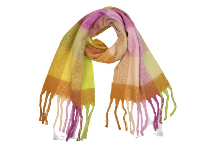 MIRROSI Modeschal weicher und warmer Schal Karomuster mit Fransen, 42x200cm, (angesagtes Karo Kariert Muster, ca.290 Gramm, Neue Kollektion Herbst/Winter2025), Damen Halstuch ideal für Herbst und Winter von MIRROSI