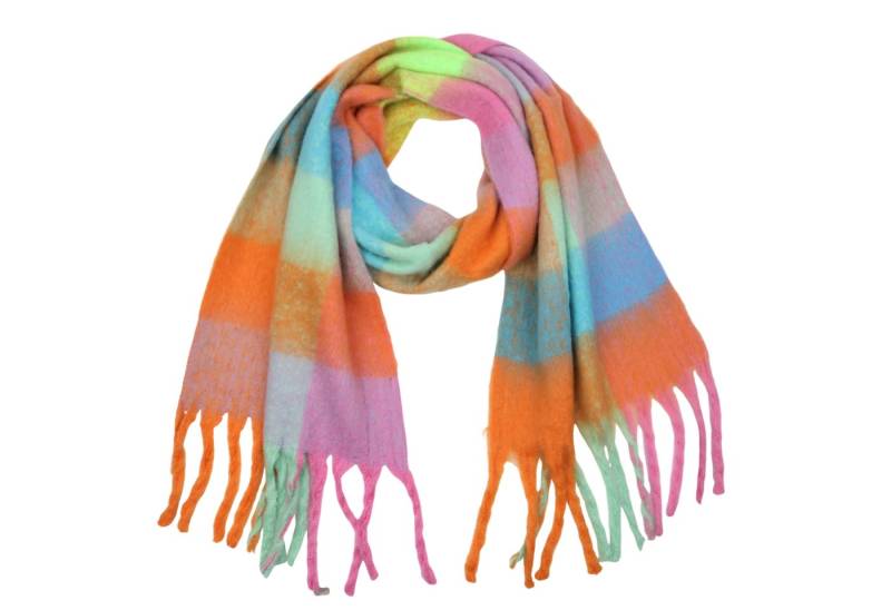 MIRROSI Modeschal weicher und warmer Schal Karomuster mit Fransen, 42x200cm, (angesagtes Karo Kariert Muster, ca.290 Gramm, Neue Kollektion Herbst/Winter2025), Damen Halstuch ideal für Herbst und Winter von MIRROSI