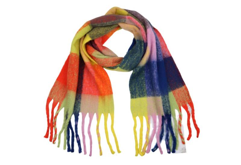 MIRROSI Modeschal weicher und warmer Schal Karomuster mit Fransen, 42x200cm, (angesagtes Karo Kariert Muster, ca.290 Gramm, Neue Kollektion Herbst/Winter2025), Damen Halstuch ideal für Herbst und Winter von MIRROSI