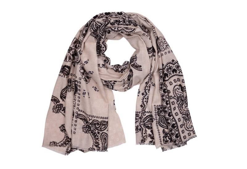 MIRROSI Modeschal weicher und warmer Schal Leo Leopard mit Fransen, 90x180cm, (Neue Kollektion Herbst/ Winter 2025), Paisley Muster Damen Halstuch ideal für Herbst und Winter von MIRROSI