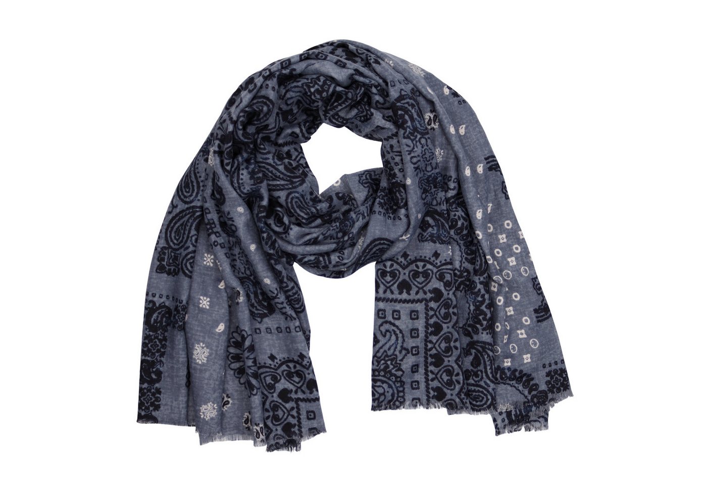 MIRROSI Modeschal weicher und warmer Schal Leo Leopard mit Fransen, 90x180cm, (Neue Kollektion Herbst/ Winter 2025), Paisley Muster Damen Halstuch ideal für Herbst und Winter von MIRROSI