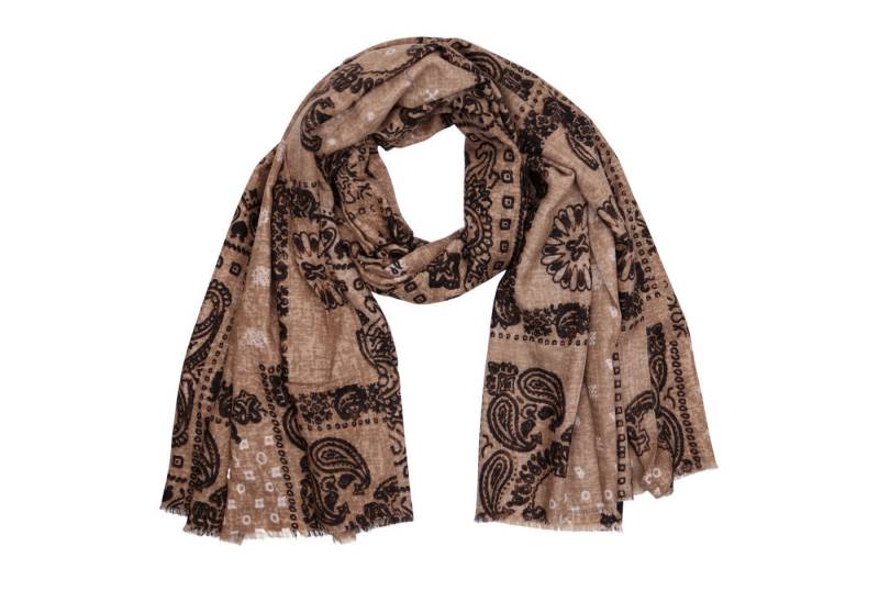 MIRROSI Modeschal weicher und warmer Schal Leo Leopard mit Fransen, 90x180cm, (Neue Kollektion Herbst/ Winter 2025), Paisley Muster Damen Halstuch ideal für Herbst und Winter von MIRROSI