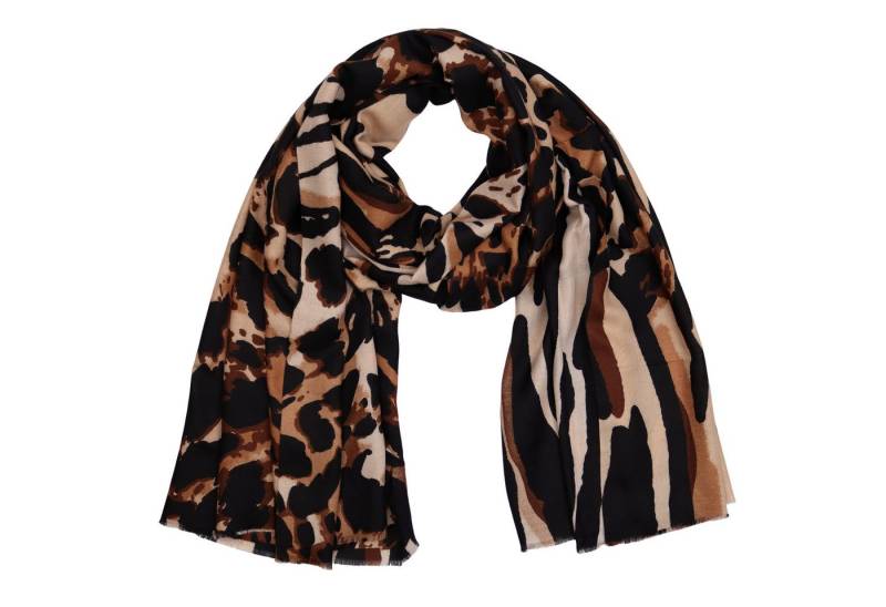 MIRROSI Modeschal weicher und warmer Schal Leo Leopard mit Fransen, 90x180cm, (Neue Kollektion Herbst/ Winter 2025), Paisley Muster Damen Halstuch ideal für Herbst und Winter von MIRROSI