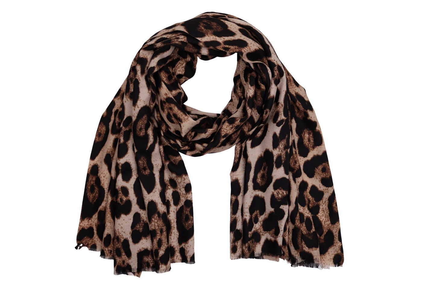 MIRROSI Modeschal weicher und warmer Schal Leo Leopard mit Fransen, 90x180cm, (Neue Kollektion Herbst/ Winter 2025), Paisley Muster Damen Halstuch ideal für Herbst und Winter von MIRROSI