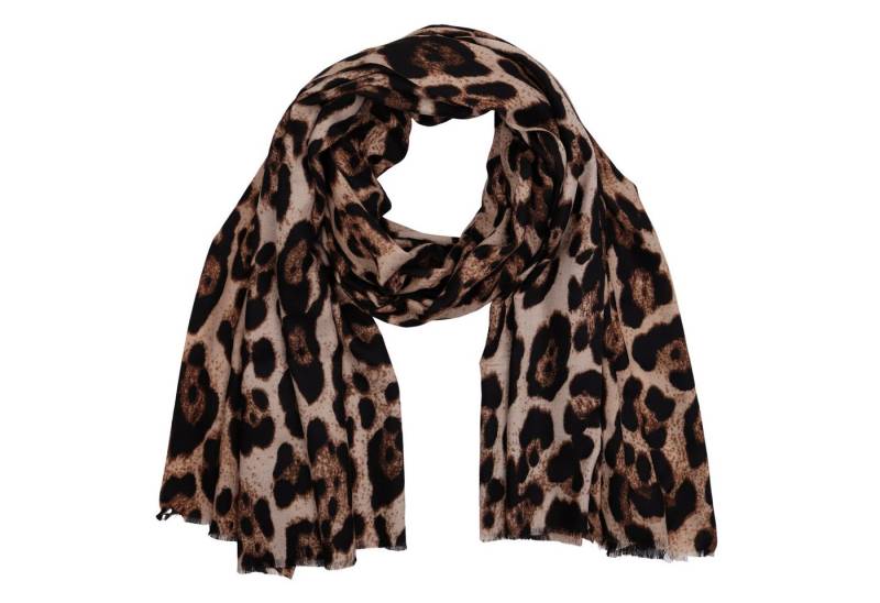 MIRROSI Modeschal weicher und warmer Schal Leo Leopard mit Fransen, 90x180cm, (Neue Kollektion Herbst/ Winter 2025), Paisley Muster Damen Halstuch ideal für Herbst und Winter von MIRROSI