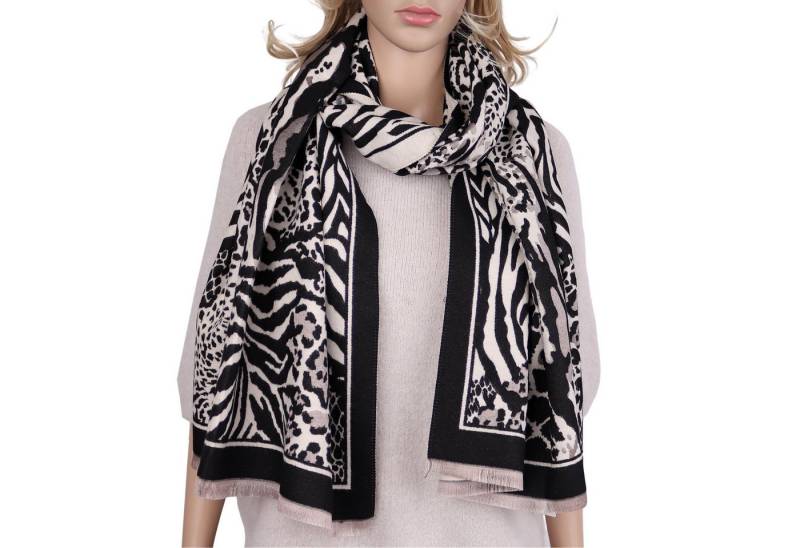 MIRROSI Modeschal weicher und warmer Schal Leopard Muster, 65 x180cm, (Leopard Muster, ca.310 Gramm, Neue Kollektion Herbst/Winter 2025), Damen Halstuch ideal für Herbst und Winter von MIRROSI