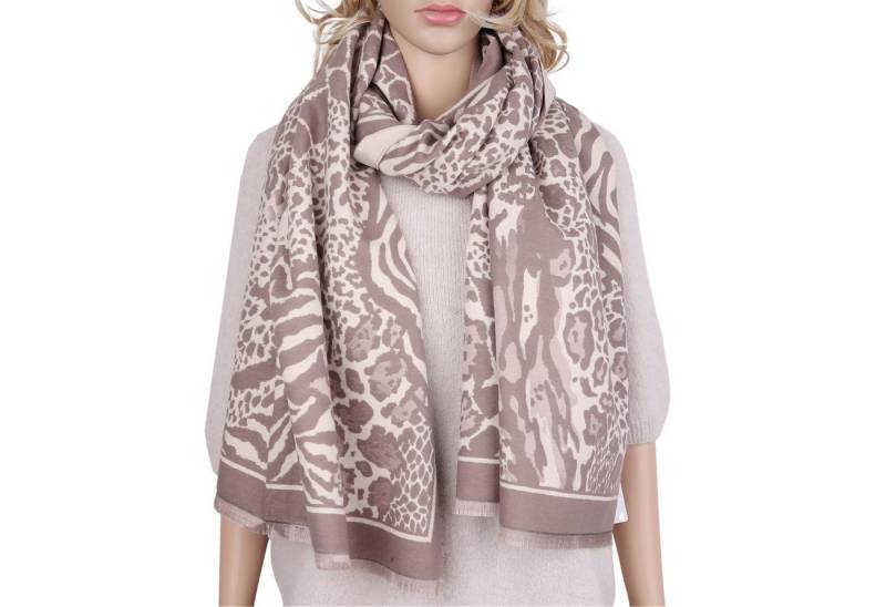 MIRROSI Modeschal weicher und warmer Schal Leopard Muster, 65 x180cm, (Leopard Muster, ca.310 Gramm, Neue Kollektion Herbst/Winter 2025), Damen Halstuch ideal für Herbst und Winter von MIRROSI