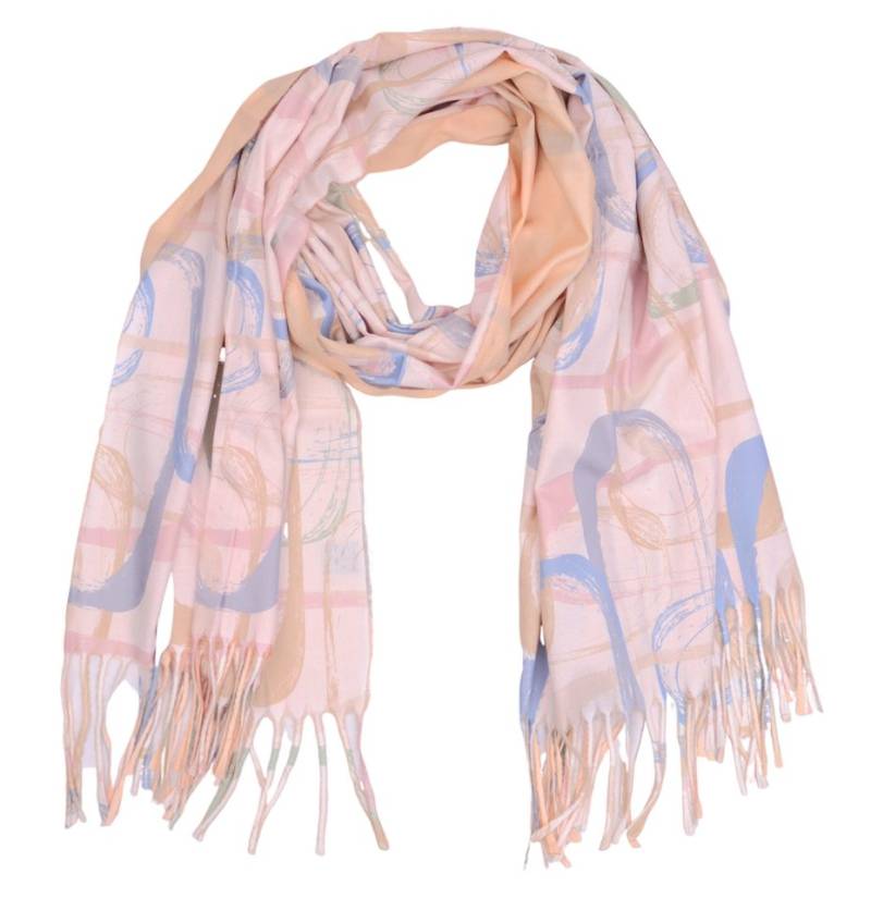 MIRROSI Modeschal weicher und warmer Schal Ring Muster mit Fransen, 70x180cm, (Neue Kollektion Herbst/Winter 2025), Damen Halstuch ideal für Herbst und Winter von MIRROSI