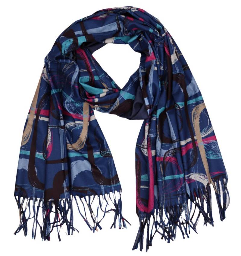 MIRROSI Modeschal weicher und warmer Schal Ring Muster mit Fransen, 70x180cm, (Neue Kollektion Herbst/Winter 2025), Damen Halstuch ideal für Herbst und Winter von MIRROSI