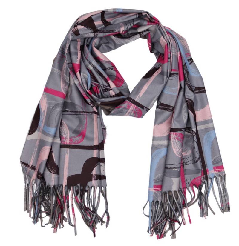 MIRROSI Modeschal weicher und warmer Schal Ring Muster mit Fransen, 70x180cm, (Neue Kollektion Herbst/Winter 2025), Damen Halstuch ideal für Herbst und Winter von MIRROSI