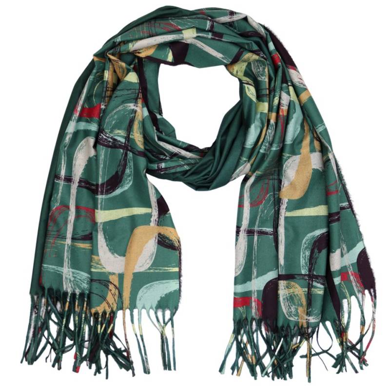 MIRROSI Modeschal weicher und warmer Schal Ring Muster mit Fransen, 70x180cm, (Neue Kollektion Herbst/Winter 2025), Damen Halstuch ideal für Herbst und Winter von MIRROSI