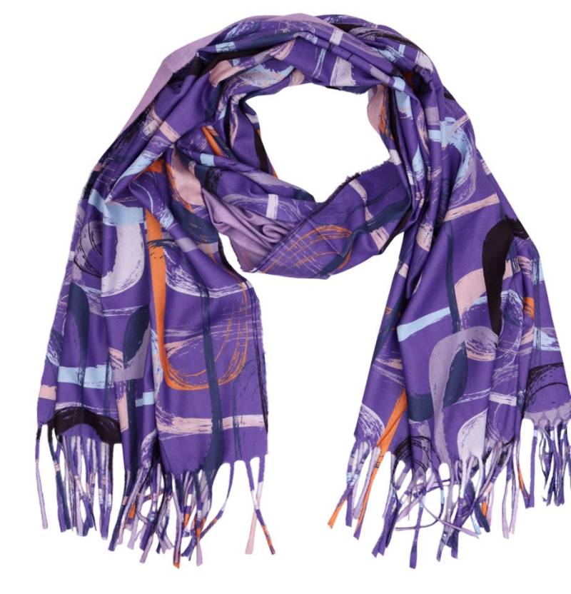 MIRROSI Modeschal weicher und warmer Schal Ring Muster mit Fransen, 70x180cm, (Neue Kollektion Herbst/Winter 2025), Damen Halstuch ideal für Herbst und Winter von MIRROSI