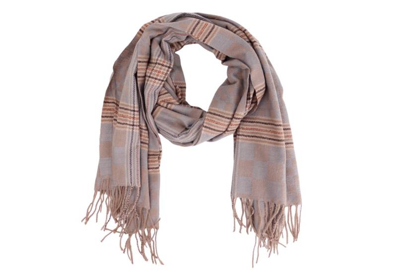 MIRROSI Modeschal weicher und warmer Schal Schach Karo mit Fransen, 70x180cm, (Schach Karo Streifen Muster), Damen Halstuch Stola ideal für Herbst und Winter von MIRROSI