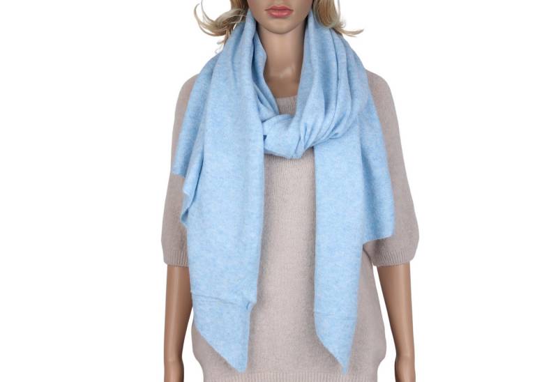 MIRROSI Modeschal weicher und warmer Schal Strick Unifarbe Meliert, Asymmetrisch, (Zeitlose Unifarben), Damen Halstuch ideal für Herbst und Winter ca.200x65cm von MIRROSI