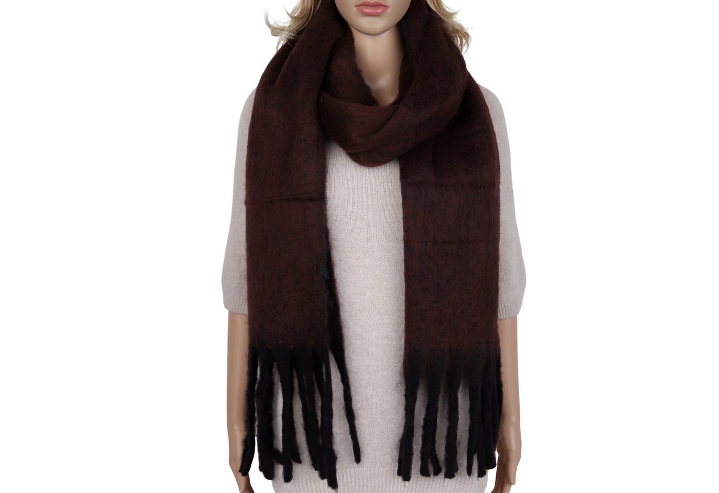 MIRROSI Modeschal weicher und warmer Schal Unifarbe mit Fransen, ca.38x2000cm, (Neue Kollektion Herbst/Winter 2025), Damen Halstuch ideal für Herbst und Winter von MIRROSI