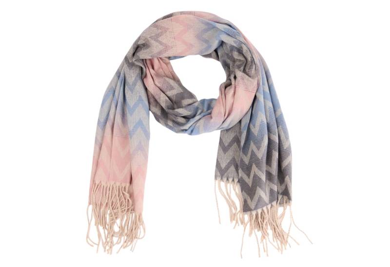 MIRROSI Modeschal weicher und warmer Schal Wellen Muster mit Fransen, 70x180cm, (Wellenmuster), Damen Halstuch Stola ideal für Herbst und Winter von MIRROSI