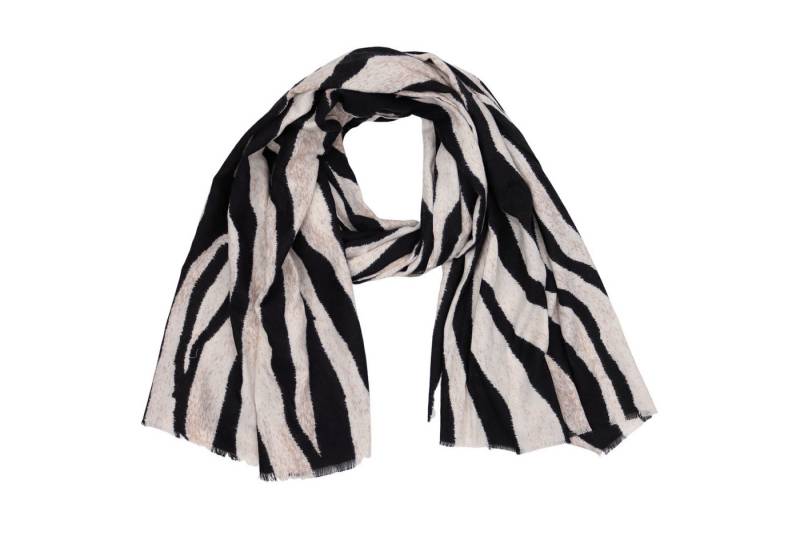 MIRROSI Modeschal weicher und warmer Schal Zebra Muster mit Fransen, 90x180cm, (Neue Kollektion Herbst/Winter 2025, ca. 185 Gramm), Damen Halstuch ideal für Herbst und Winter von MIRROSI