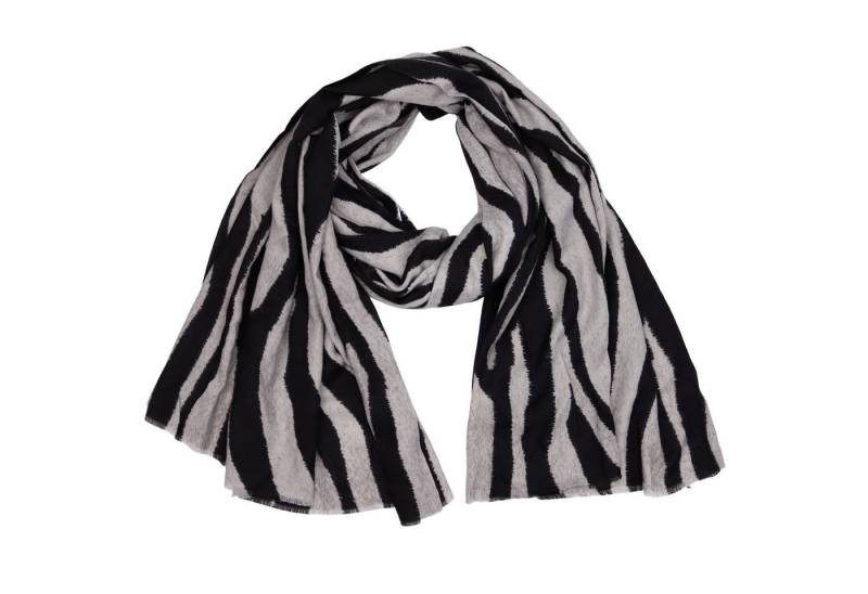 MIRROSI Modeschal weicher und warmer Schal Zebra Muster mit Fransen, 90x180cm, (Neue Kollektion Herbst/Winter 2025, ca. 185 Gramm), Damen Halstuch ideal für Herbst und Winter von MIRROSI