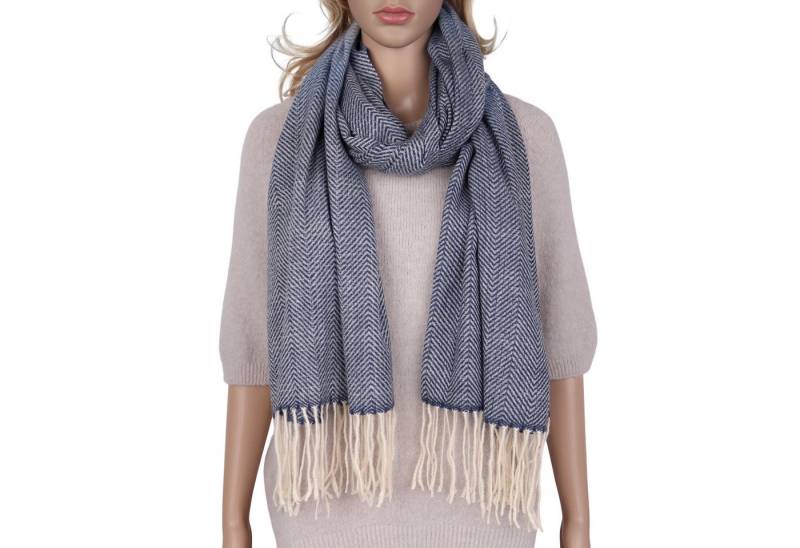 MIRROSI Modeschal weicher und warmer Schal Zickzack mit Fransen, 70x200cm, (Neue Kollektion Herbst/Winter 2025), Damen Halstuch ideal für Herbst und Winter von MIRROSI