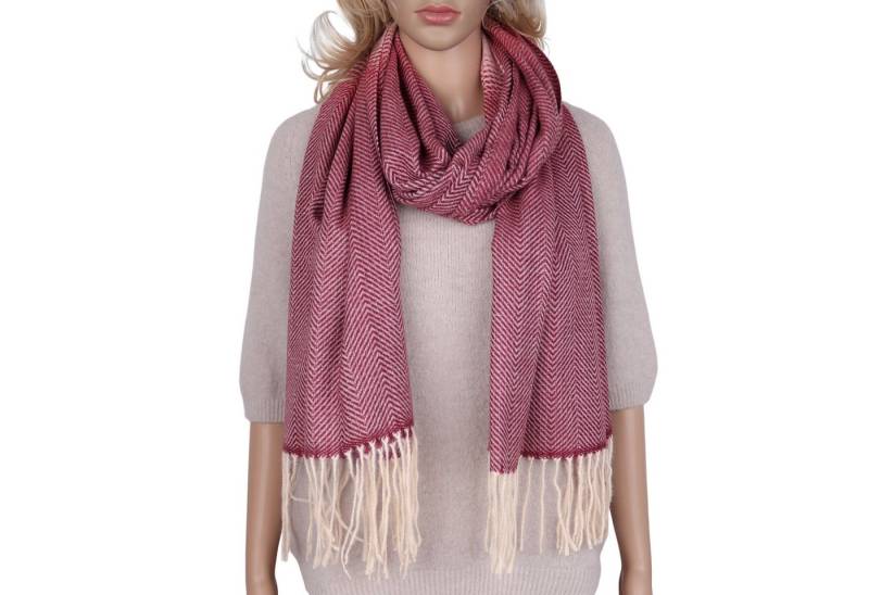 MIRROSI Modeschal weicher und warmer Schal Zickzack mit Fransen, 70x200cm, (Neue Kollektion Herbst/Winter 2025), Damen Halstuch ideal für Herbst und Winter von MIRROSI