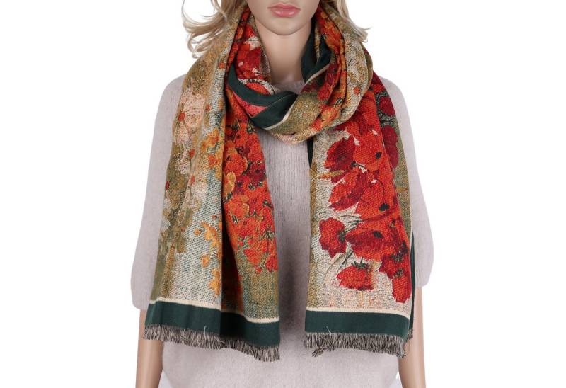 MIRROSI Modeschal weicher und warmer Schal ca.70x180cm, Gemälde Design, (Neue Kollektion Herbst/Winter 2025, ca. 400 Gramm), Damen Halstuch ideal für Herbst und Winter von MIRROSI