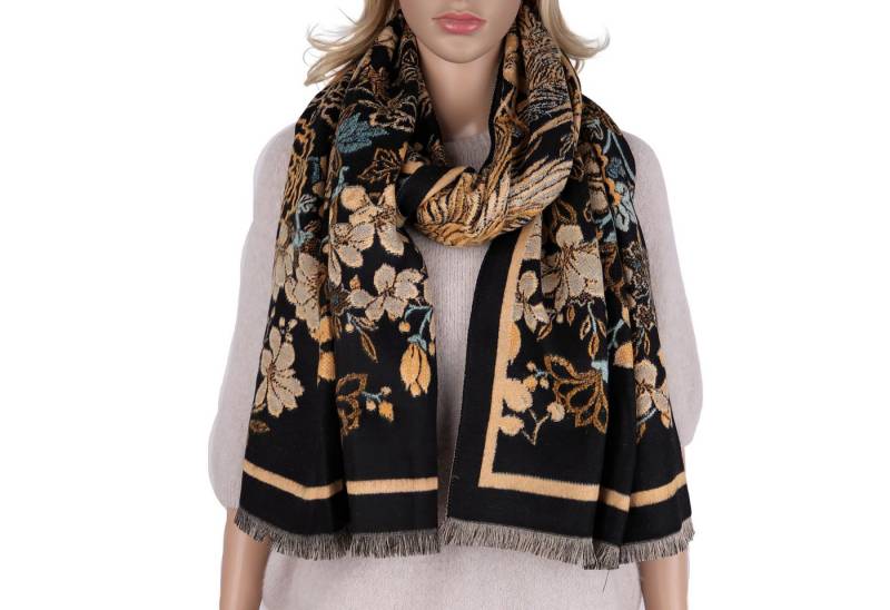 MIRROSI Modeschal weicher und warmer Schal ca.70x180cm, Gemälde Design, (Neue Kollektion Herbst/Winter 2025, ca. 400 Gramm), Damen Halstuch ideal für Herbst und Winter von MIRROSI