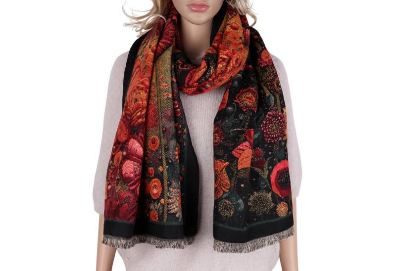 MIRROSI Modeschal weicher und warmer Schal ca.70x180cm, Gemälde Design, (Neue Kollektion Herbst/Winter 2025, ca. 400 Gramm), Damen Halstuch ideal für Herbst und Winter von MIRROSI