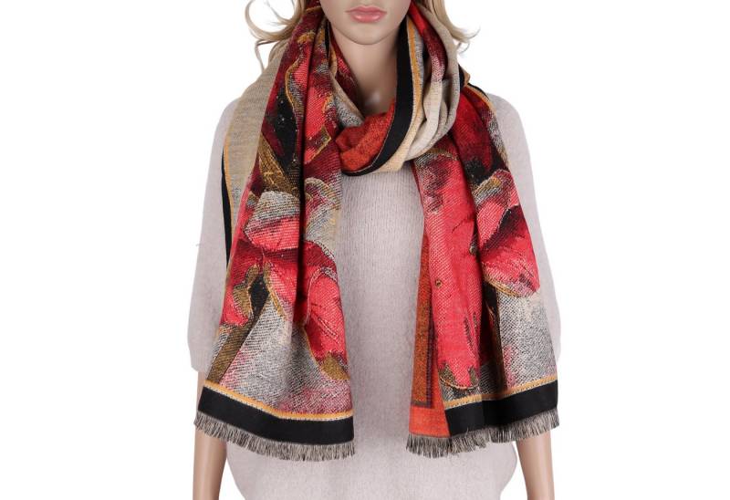 MIRROSI Modeschal weicher und warmer Schal ca.70x180cm, Gemälde Design, (Neue Kollektion Herbst/Winter 2025, ca. 400 Gramm), Damen Halstuch ideal für Herbst und Winter von MIRROSI