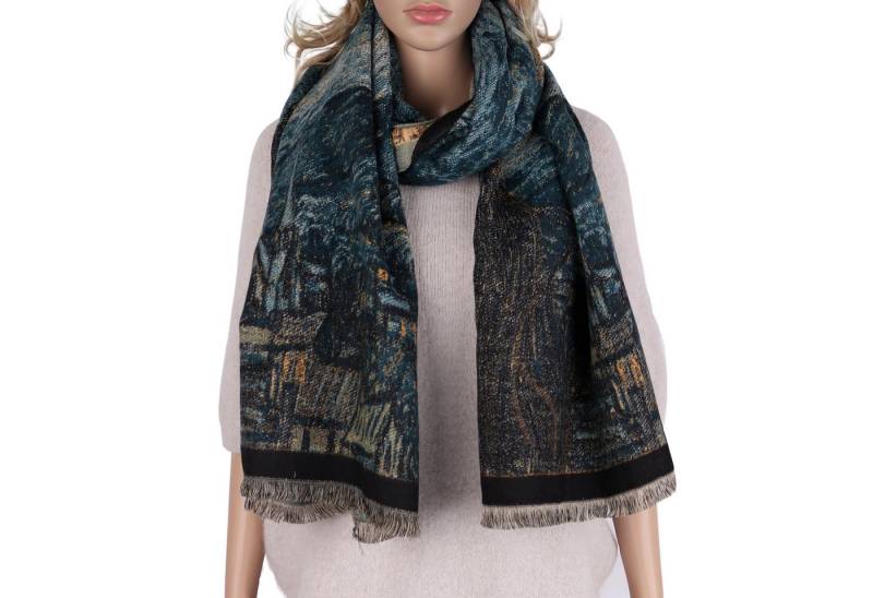 MIRROSI Modeschal weicher und warmer Schal ca.70x180cm, Gemälde Design, (Neue Kollektion Herbst/Winter 2025, ca. 400 Gramm), Damen Halstuch ideal für Herbst und Winter von MIRROSI