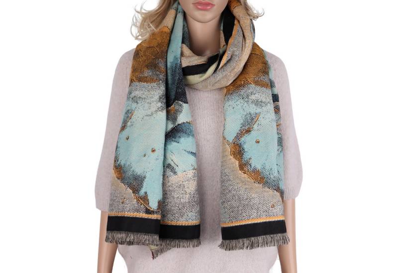 MIRROSI Modeschal weicher und warmer Schal ca.70x180cm, Gemälde Design, (Neue Kollektion Herbst/Winter 2025, ca. 400 Gramm), Damen Halstuch ideal für Herbst und Winter von MIRROSI